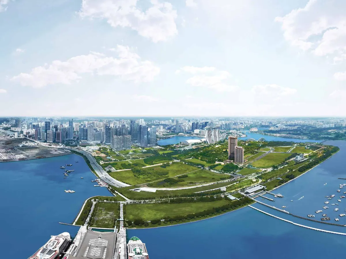 One Marina Gardens and the coastal panorama, artist's impression