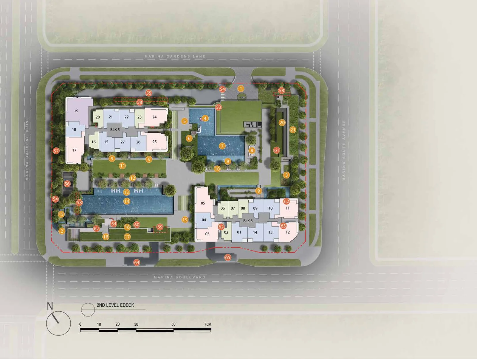 One Marina Gardens site plan